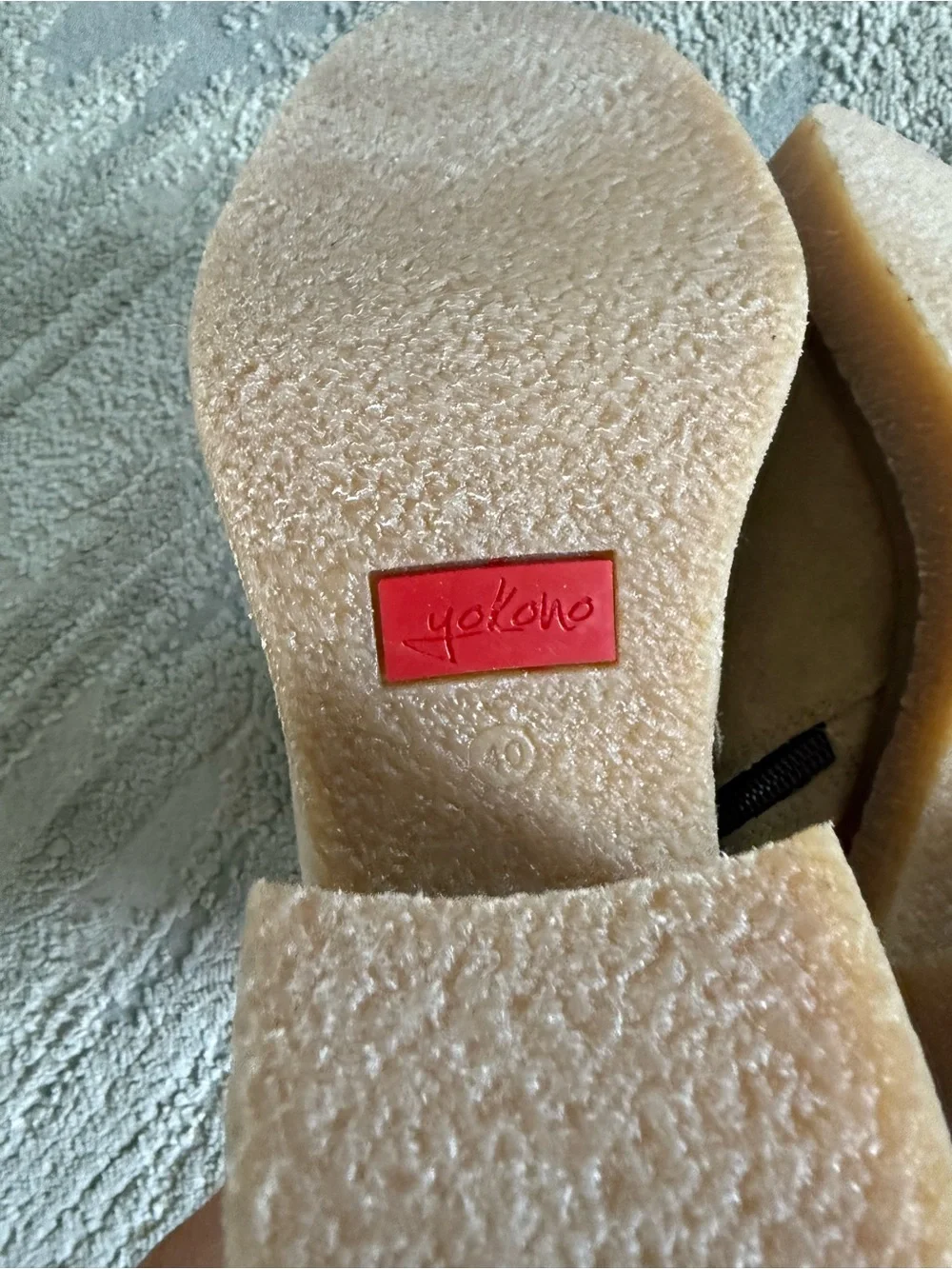 Yokono Gela ankle boots Leather suede Tan block heel 40 9 9.5